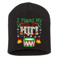 I Played My Best For Him Lil Drummer Boy Christmas Ugly Short Acrylic Beanie