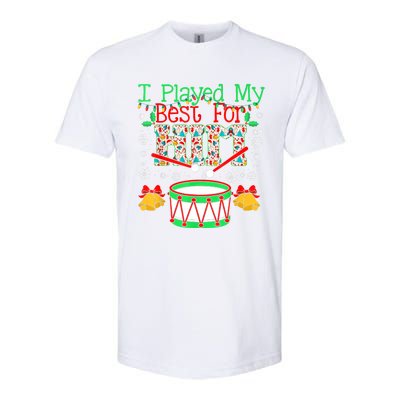 I Played My Best For Him Lil Drummer Boy Christmas Ugly Softstyle CVC T-Shirt