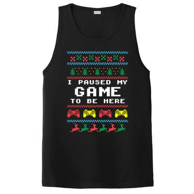 I Paused My Game To Be Here Ugly Christmas Gamer Xmas Gift Cool Gift PosiCharge Competitor Tank