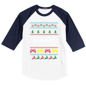 I Paused My Game To Be Here Ugly Christmas Gamer Xmas Gift Cool Gift Baseball Sleeve Shirt