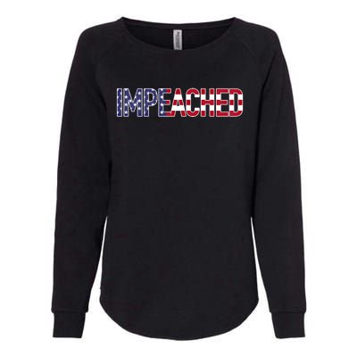 Impeached Patriotic Merica Flag Against Donald Trump Usa Funny Gift Womens California Wash Sweatshirt