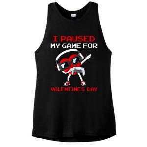 I Paused My Game For Valentines Day Heart Ladies PosiCharge Tri-Blend Wicking Tank