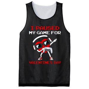 I Paused My Game For Valentines Day Heart Mesh Reversible Basketball Jersey Tank