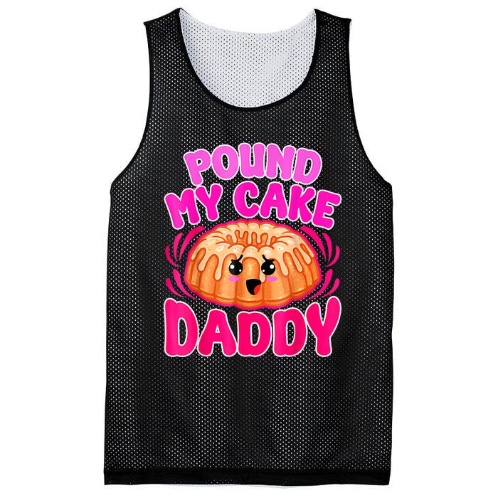 Inappropriate Pound My Cake Daddy Embarrassing Mesh Reversible Basketball Jersey Tank