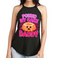 Inappropriate Pound My Cake Daddy Embarrassing Women's Perfect Tri Rocker Tank