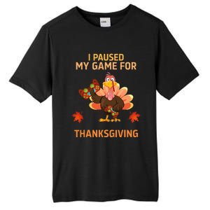 I Paused My Game For Thanksgiving Gamer Turkey Tall Fusion ChromaSoft Performance T-Shirt