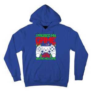 I Paused My Game To Be Here Video Gamer Gaming Christmas Funny Gift Hoodie