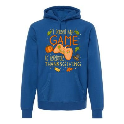 I Paused My Game To Celebrate Thanksgiving Video Gamer Gift Premium Hoodie