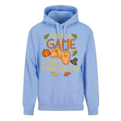 I Paused My Game To Celebrate Thanksgiving Video Gamer Gift Unisex Surf Hoodie