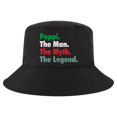 Italian Poppi Man Myth Legend Father Dad Uncle Cool Comfort Performance Bucket Hat
