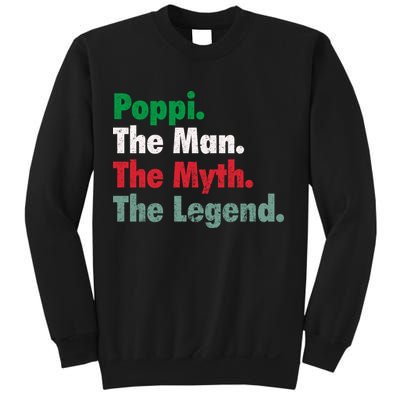 Italian Poppi Man Myth Legend Father Dad Uncle Sweatshirt
