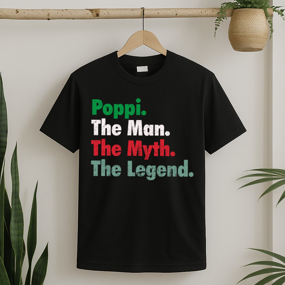 Italian Poppi Man Myth Legend Father Dad Uncle T-Shirt
