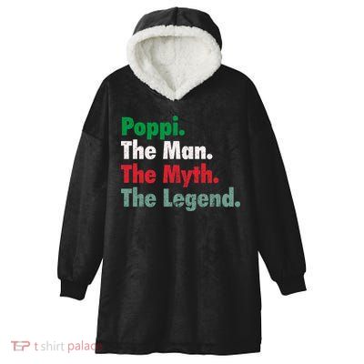 Italian Poppi Man Myth Legend Father Dad Uncle Hooded Wearable Blanket