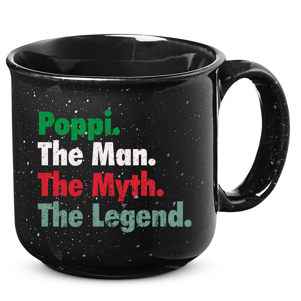 Italian Poppi Man Myth Legend Father Dad Uncle 15oz Campfire Ceramic Mug