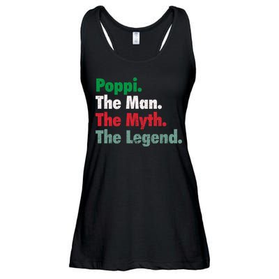 Italian Poppi Man Myth Legend Father Dad Uncle Ladies Essential Flowy Tank