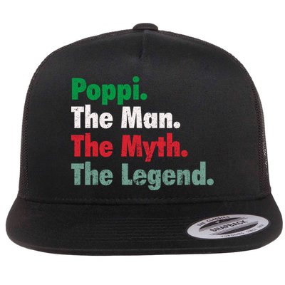 Italian Poppi Man Myth Legend Father Dad Uncle Flatbill Hat