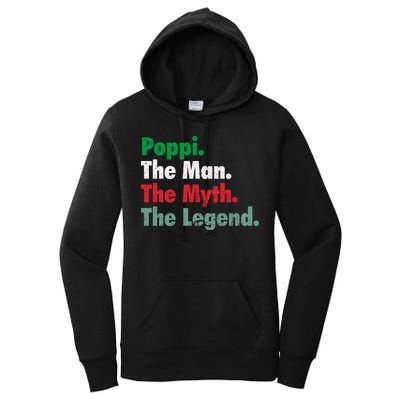 Italian Poppi Man Myth Legend Father Dad Uncle Women's Pullover Hoodie
