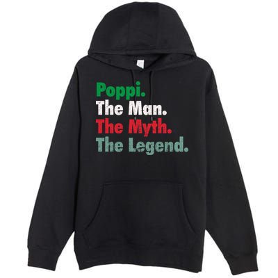 Italian Poppi Man Myth Legend Father Dad Uncle Premium Pullover Hoodie