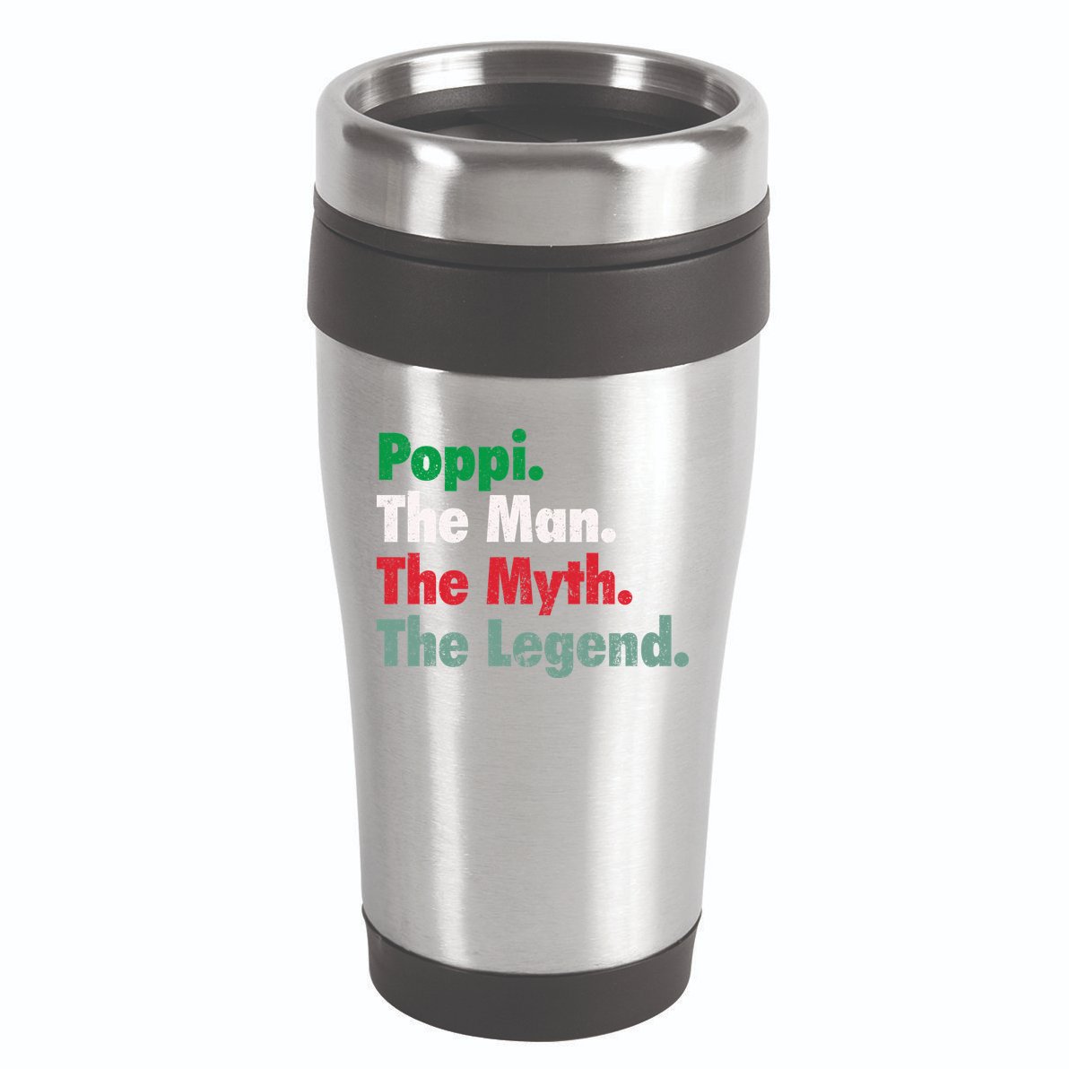 Italian Poppi Man Myth Legend Father Dad Uncle 16oz Travel Tumbler