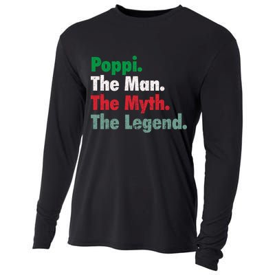 Italian Poppi Man Myth Legend Father Dad Uncle Cooling Performance Long Sleeve Crew