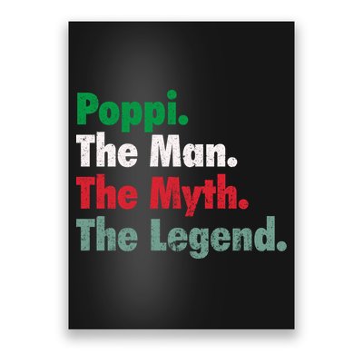 Italian Poppi Man Myth Legend Father Dad Uncle Poster