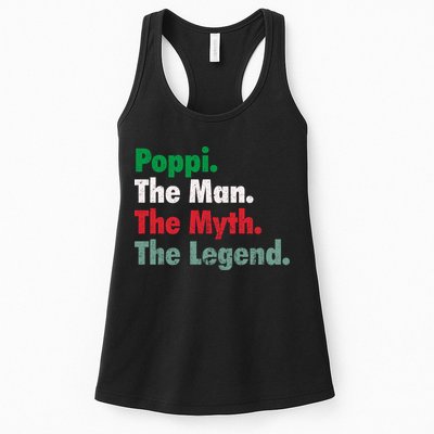 Italian Poppi Man Myth Legend Father Dad Uncle Womens Tank Top