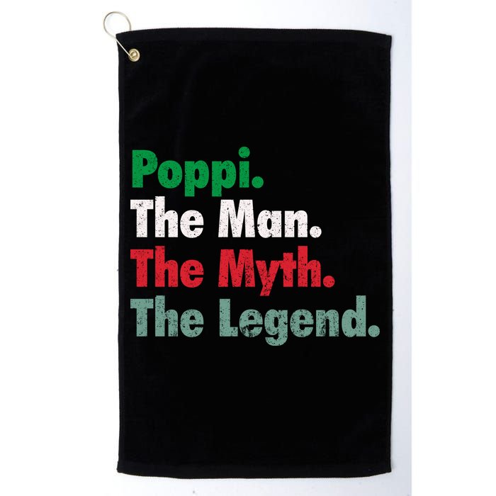 Italian Poppi Man Myth Legend Father Dad Uncle Golf Towel