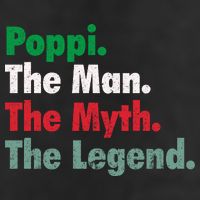 Italian Poppi Man Myth Legend Father Dad Uncle Golf Towel