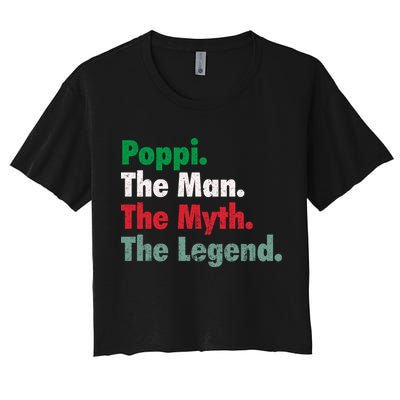 Italian Poppi Man Myth Legend Father Dad Uncle Crop Top