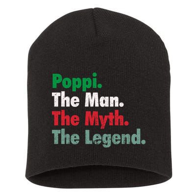 Italian Poppi Man Myth Legend Father Dad Uncle Short Acrylic Beanie