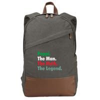 Italian Poppi Man Myth Legend Father Dad Uncle Cotton Canvas Backpack