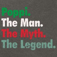 Italian Poppi Man Myth Legend Father Dad Uncle Cotton Canvas Backpack