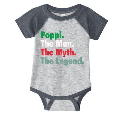 Italian Poppi Man Myth Legend Father Dad Uncle Infant Baby Jersey Bodysuit