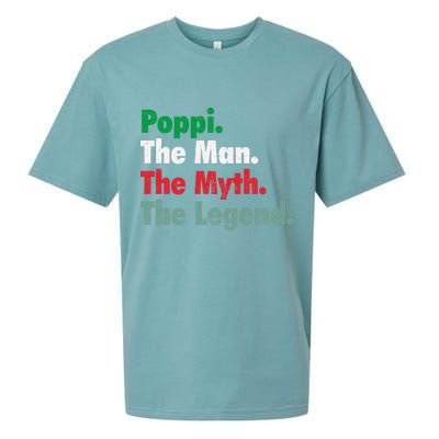 Italian Poppi Man Myth Legend Father Dad Uncle Sueded Cloud Jersey T-Shirt