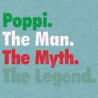 Italian Poppi Man Myth Legend Father Dad Uncle Sueded Cloud Jersey T-Shirt
