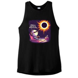 I Paused My Game For This Solar Eclips Design Gift Ladies PosiCharge Tri-Blend Wicking Tank