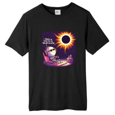 I Paused My Game For This Solar Eclips Design Gift Tall Fusion ChromaSoft Performance T-Shirt