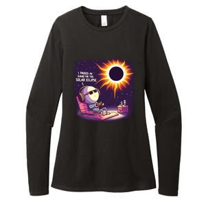 I Paused My Game For This Solar Eclips Design Gift Womens CVC Long Sleeve Shirt