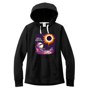 I Paused My Game For This Solar Eclips Design Gift Women's Fleece Hoodie