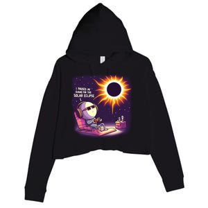 I Paused My Game For This Solar Eclips Design Gift Crop Fleece Hoodie