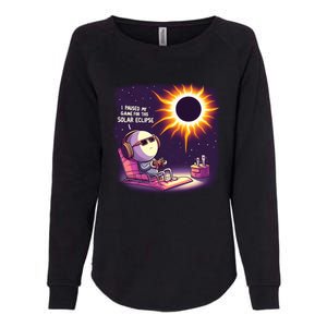 I Paused My Game For This Solar Eclips Design Gift Womens California Wash Sweatshirt