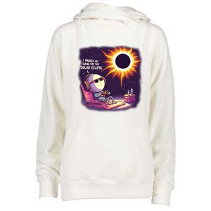 I Paused My Game For This Solar Eclips Design Gift Womens Funnel Neck Pullover Hood