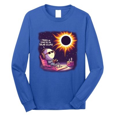 I Paused My Game For This Solar Eclips Design Gift Long Sleeve Shirt