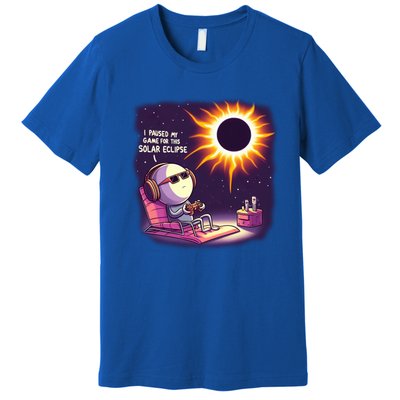 I Paused My Game For This Solar Eclips Design Gift Premium T-Shirt