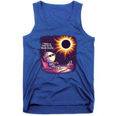 I Paused My Game For This Solar Eclips Design Gift Tank Top