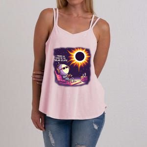 I Paused My Game For This Solar Eclips Design Gift Women's Strappy Tank