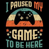I Paused My Game To Be Here Funny Gamer Retro Vintage Visor