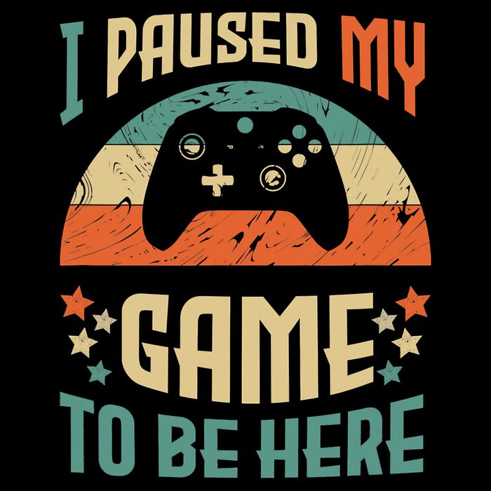 I Paused My Game To Be Here Funny Gamer Retro Vintage Visor