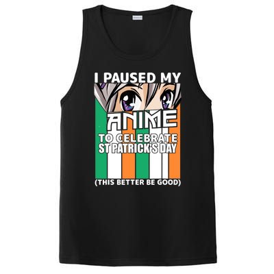 I Paused My Anime To Celebrate St Patricks Day Funny Anime PosiCharge Competitor Tank