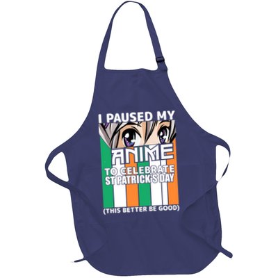 I Paused My Anime To Celebrate St Patricks Day Funny Anime Apron